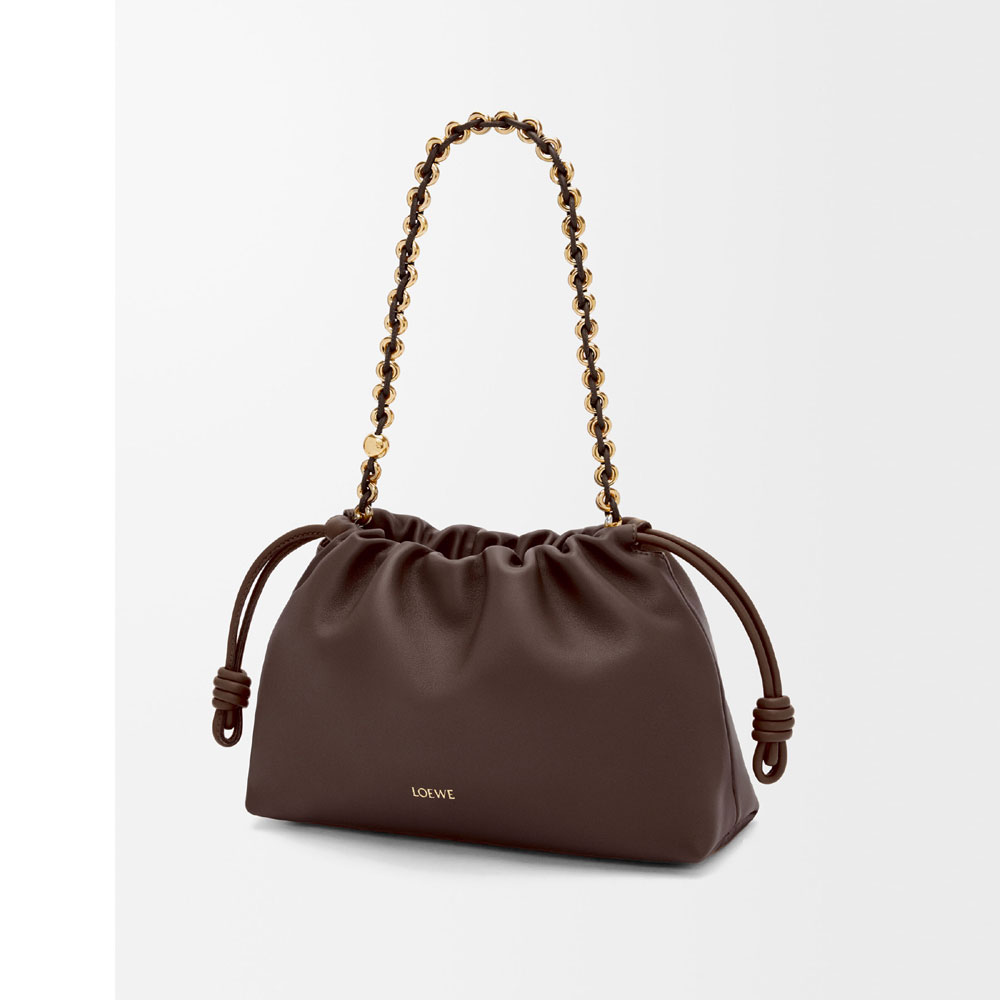 Loewe Medium Flamenco purse in mellow nappa lambskin Brown A411FCRX75 0018: Image 2