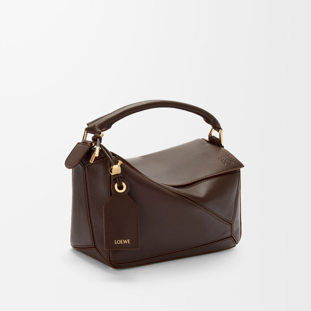 Loewe Small Featherlight Puzzle bag in nappa lambskin Brown A510PLSX01 0018: Image 2