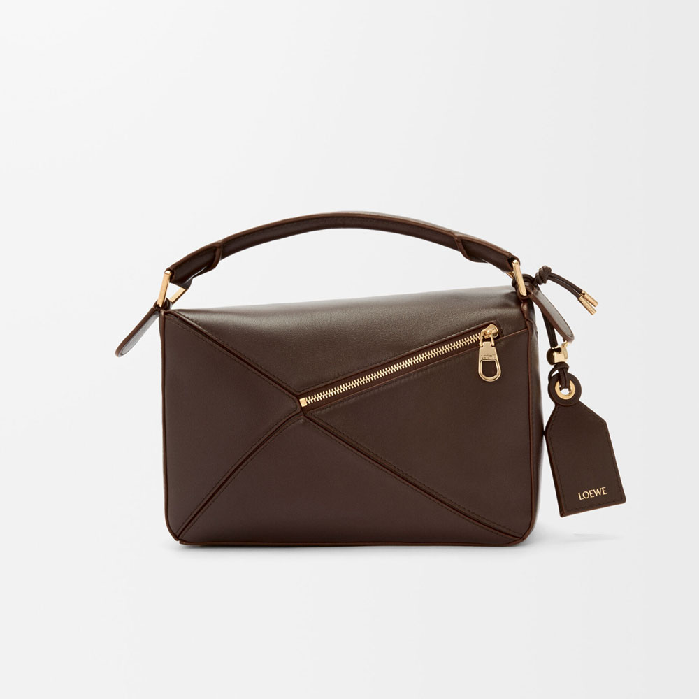 Loewe Small Featherlight Puzzle bag in nappa lambskin Brown A510PLSX01 0018: Image 4