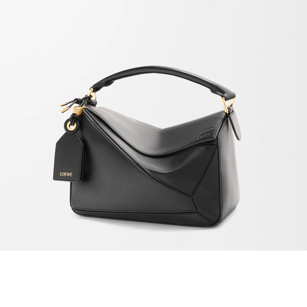 Loewe Small Featherlight Puzzle bag in nappa lambskin Black A510PLSX01 1100: Image 1