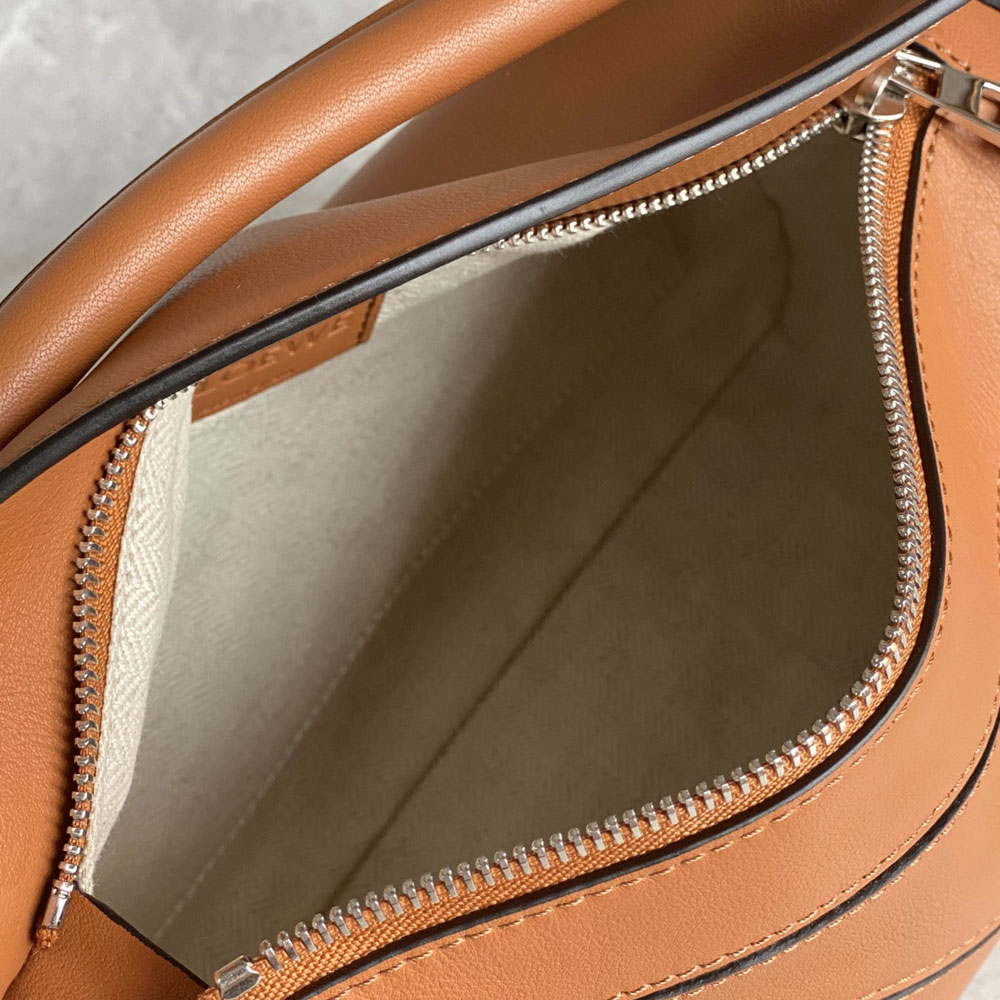 Loewe Small Featherlight Puzzle bag in Brown nappa A510PLSX01 6518: Image 5