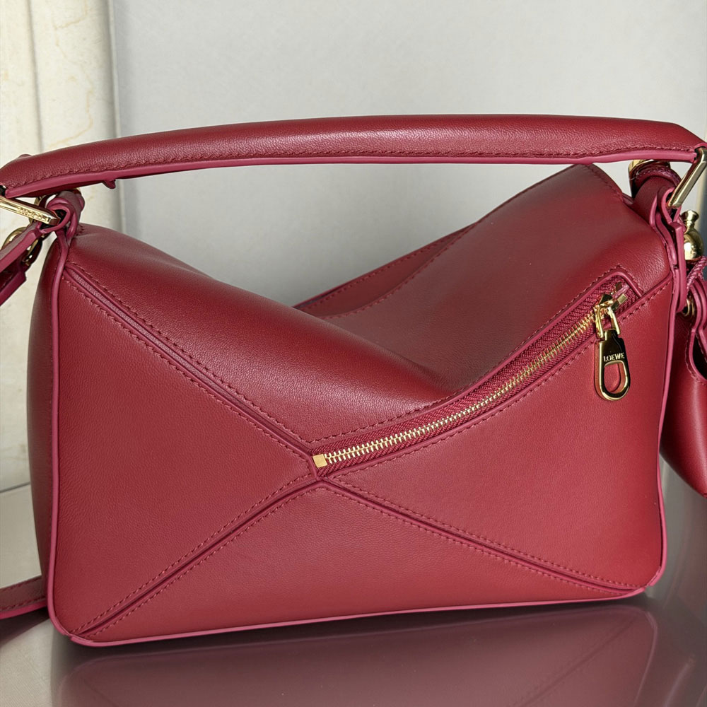 Loewe Small Featherlight Puzzle bag in Red nappa A510PLSX01 7885: Image 3