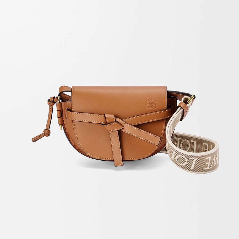 Loewe Mini Gate Dual bag in soft calfskin Brown A650N46X13 2530: Image 1