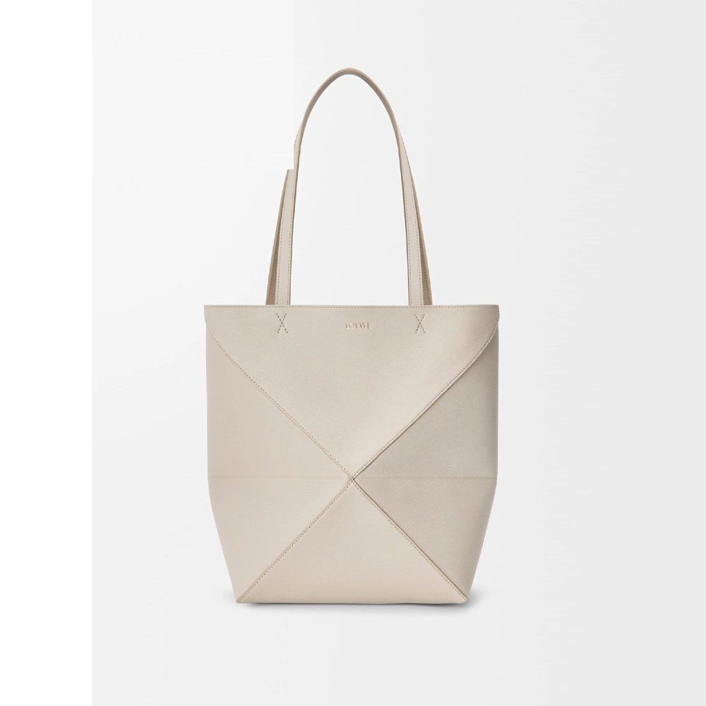 Loewe Medium Puzzle Fold tote in soft grained calfskin Grey A779G50X89 1769: Image 1