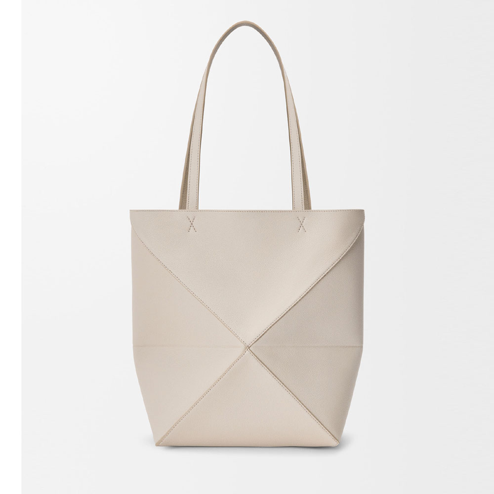 Loewe Medium Puzzle Fold tote in soft grained calfskin Grey A779G50X89 1769: Image 4