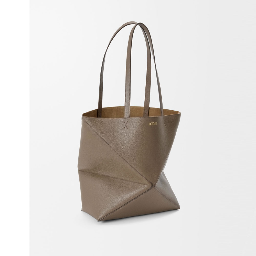 Loewe Medium Puzzle Fold tote in soft grained calfskin Brown A779G50X89 3170: Image 2