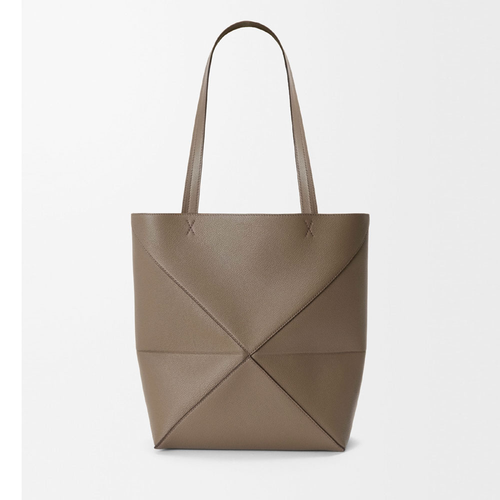 Loewe Medium Puzzle Fold tote in soft grained calfskin Brown A779G50X89 3170: Image 4