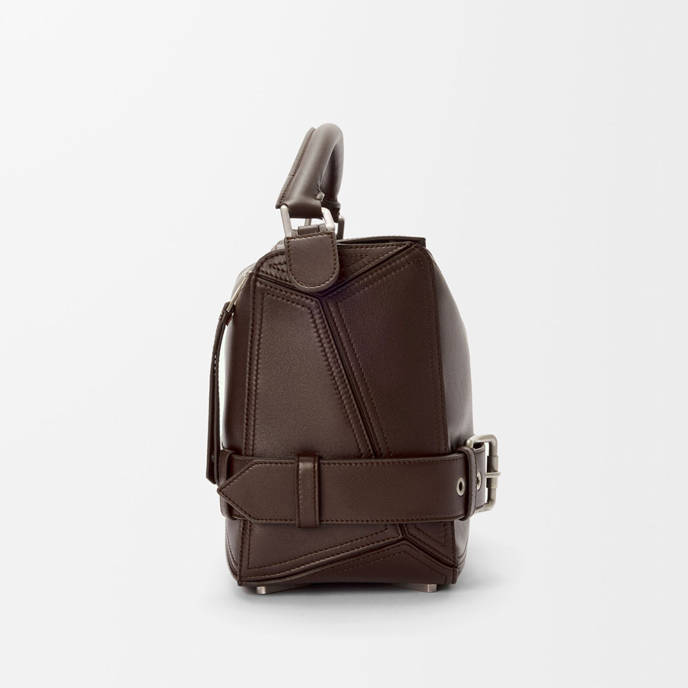Loewe Large Puzzle Biker bag in shiny calfskin Brown B510BP1X01 0018: Image 3