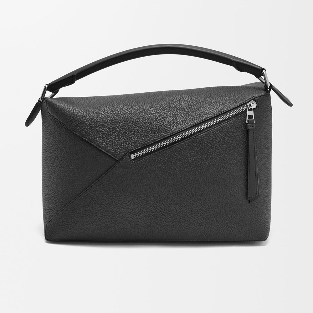 Loewe Large Puzzle Edge bag in grained calfskin Black B510P00X05 1100: Image 4