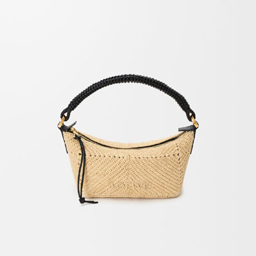 Loewe Cala Mini Bag In Classic Calfskin And Raffia A120HPLX15 2165