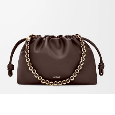 Loewe Medium Flamenco purse in mellow nappa lambskin Brown A411FCRX75 0018