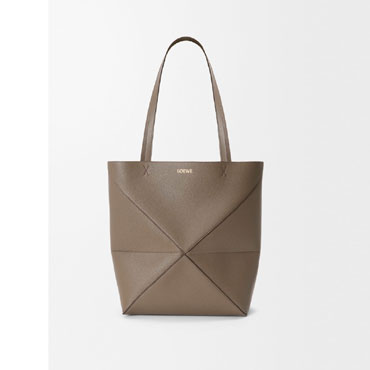 Loewe Medium Puzzle Fold tote in soft grained calfskin Brown A779G50X89 3170
