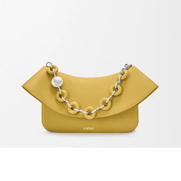 Loewe Medium Ola bag in smooth calfskin Yellow AP22P22X07 7848