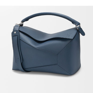 Loewe Large Puzzle Edge bag in classic calfskin Blue B510P00X04 6969