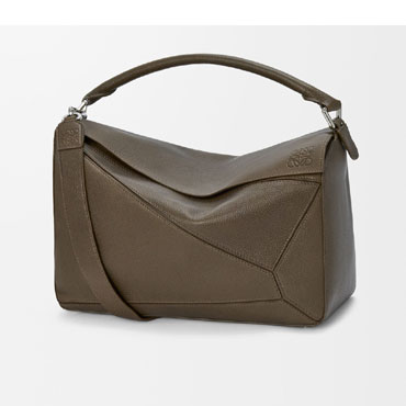 Loewe Large Puzzle bag in supple grained calfskin Brown B510PNLX01 6423