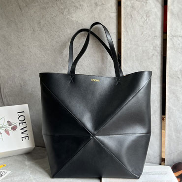 Loewe Xl Puzzle Fold Tote In Shiny Calfskin B933Q18X01 1100