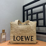 Medium Loewe Font Tote In Raffia A685B61X05 2123