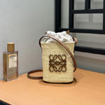 Loewe Square Pocket In Iraca Palm And Calfskin C630G35X05 2435