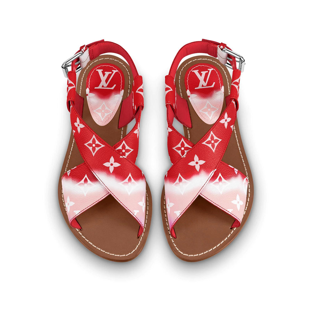 Louis Vuitton Escale Palma Flat Sandal in Red 1A7TPG: Image 3