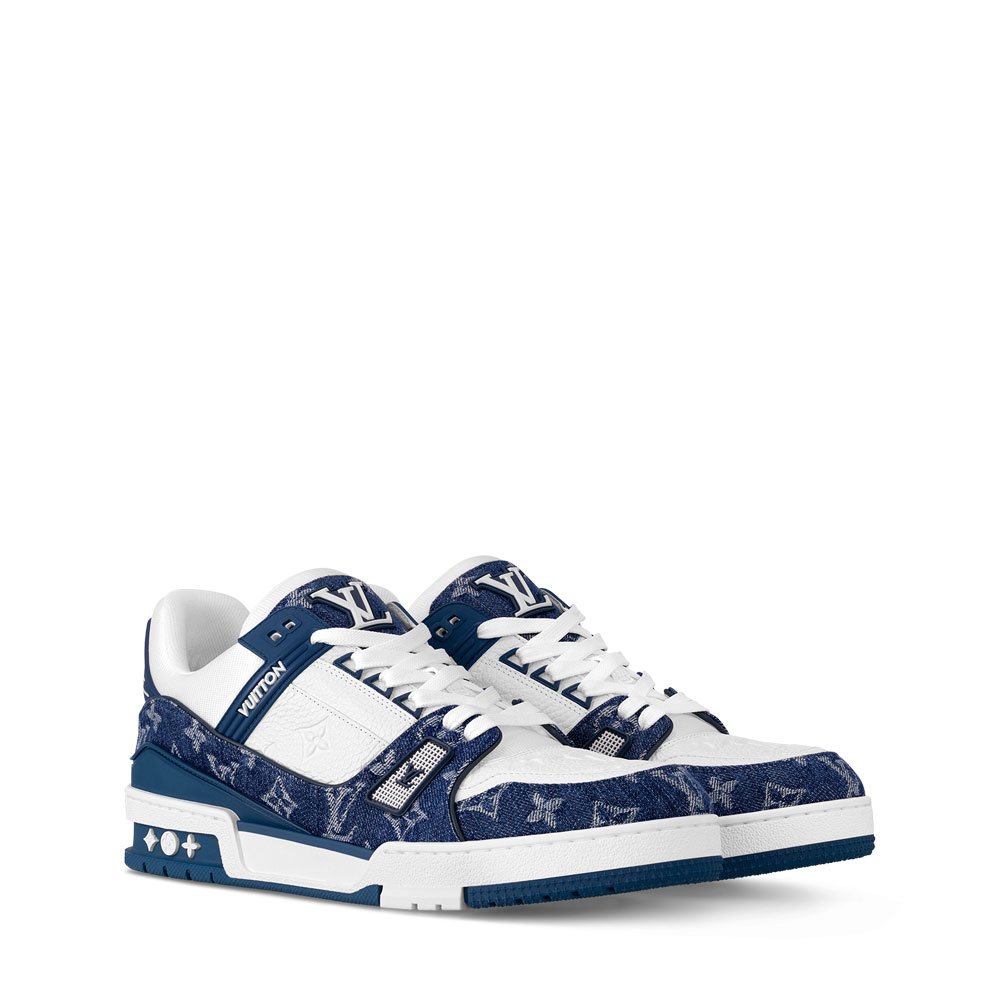 Louis Vuitton Trainer Black Sneaker in Blue 1A9JGT: Image 1