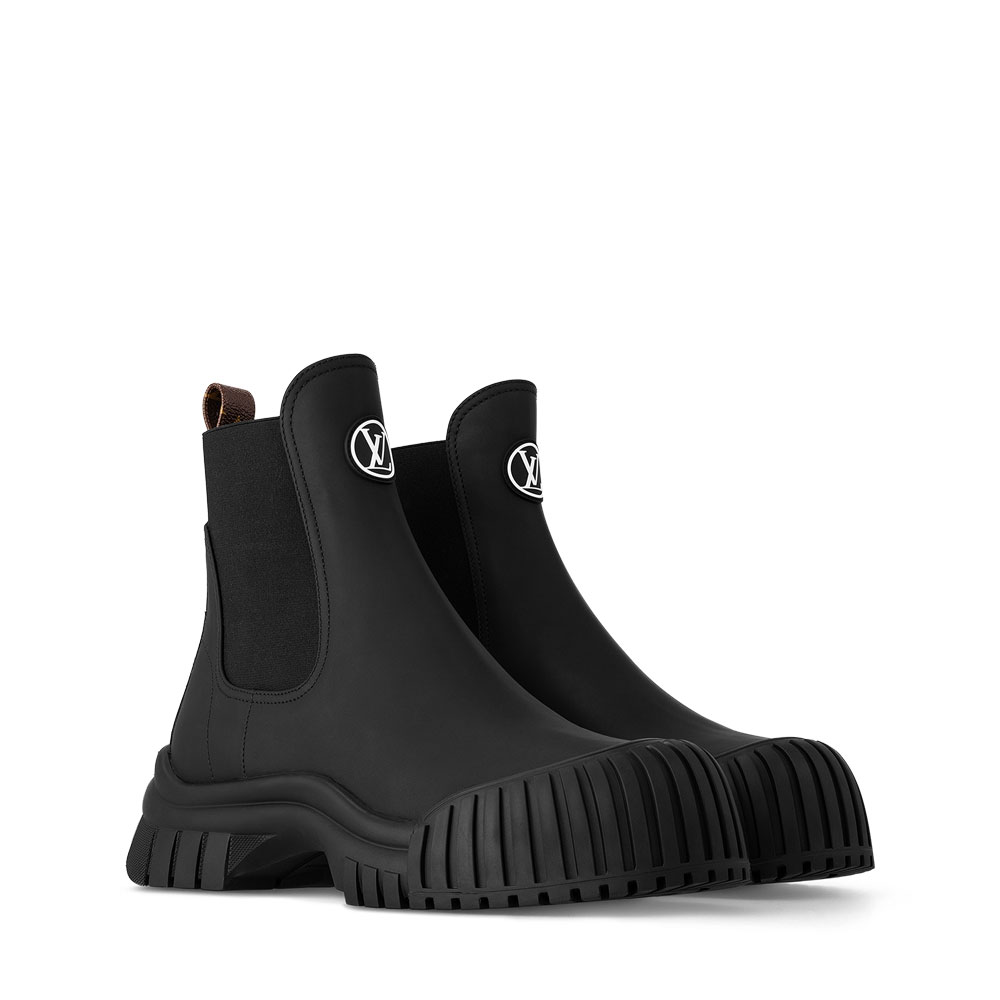 Louis Vuitton Ruby Flat Ankle Boot in Black 1ABUHX: Image 1