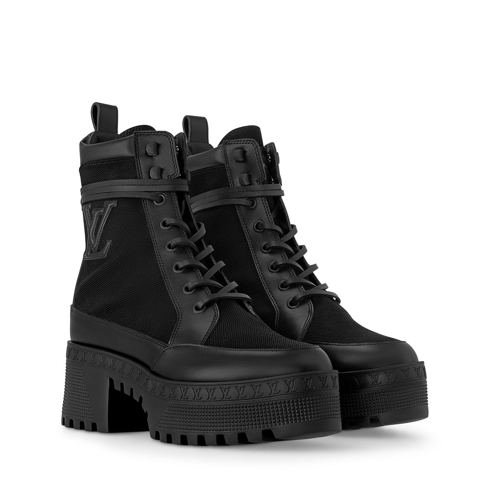 Louis Vuitton Laureate Platform Desert Boot in Black 1AC7RU: Image 1