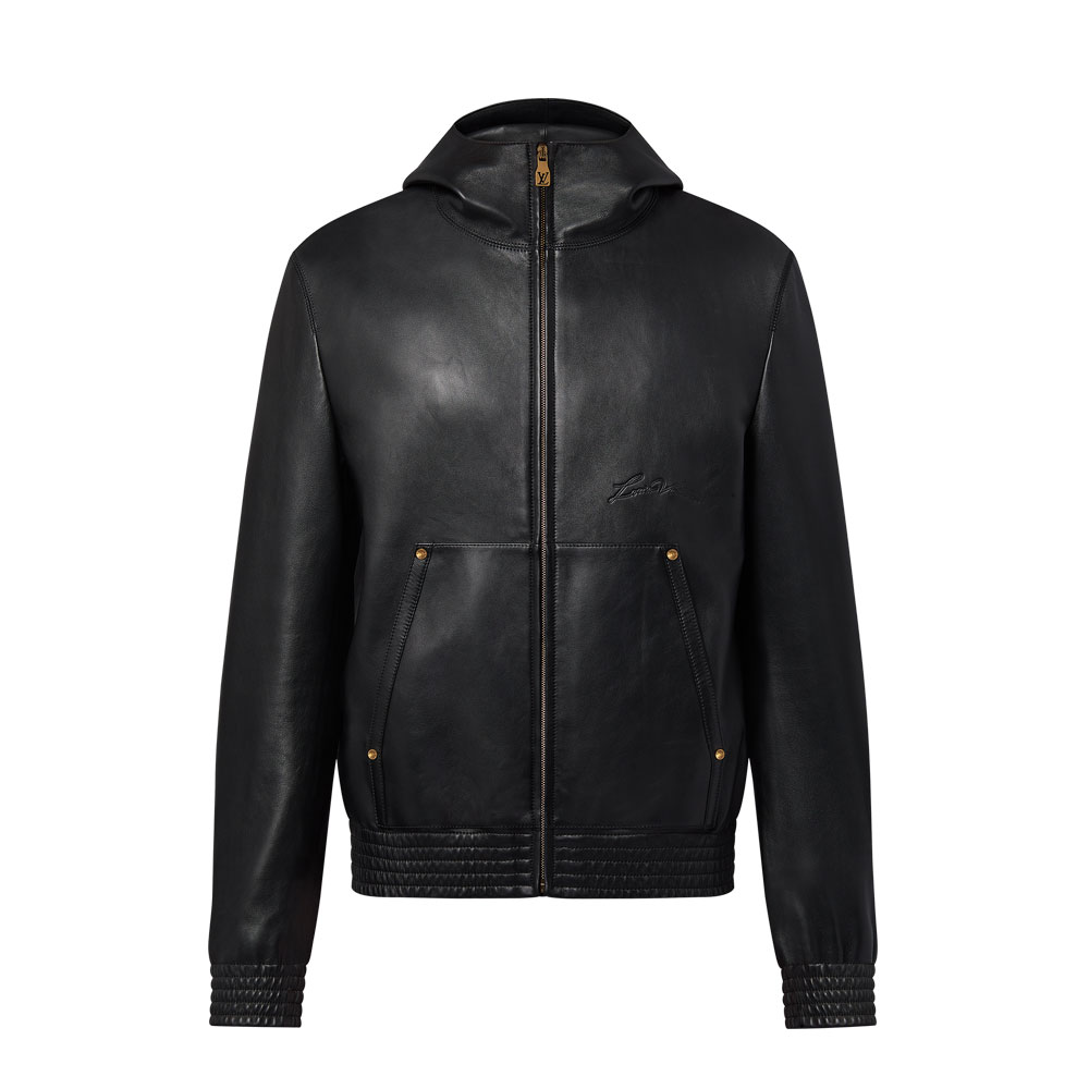 Louis Vuitton Zipped Leather Hoodie 1AFQP4: Image 1