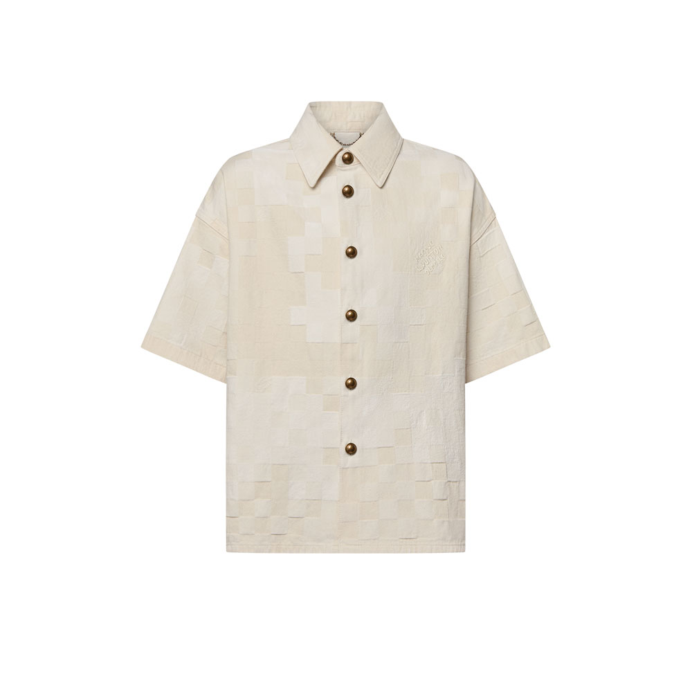 Louis Vuitton Damier Short-Sleeved Denim Shirt 1AFQZL: Image 1