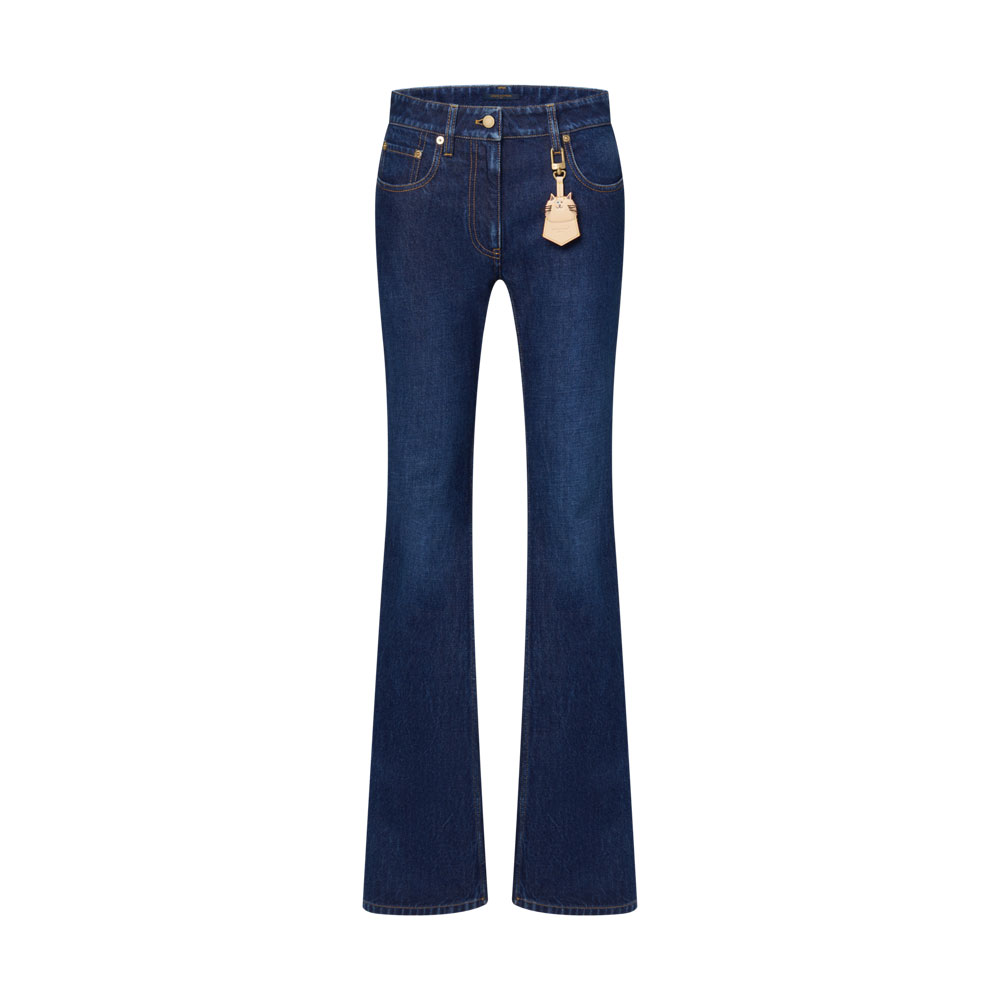 Louis Vuitton Straight-Cut Washed Denim Jeans 1AHYKK: Image 1