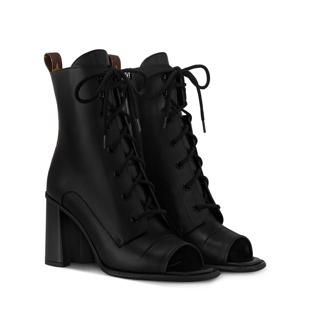Louis Vuitton Berlin Open Toe Ankle Boot in Black 1AIBRU: Image 1