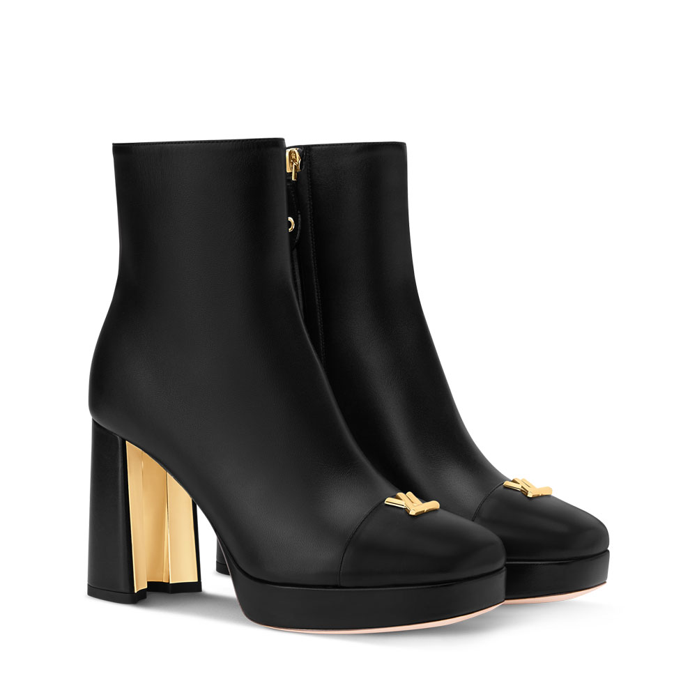 Louis Vuitton Swing Platform Ankle Boot in Black 1AID09: Image 1