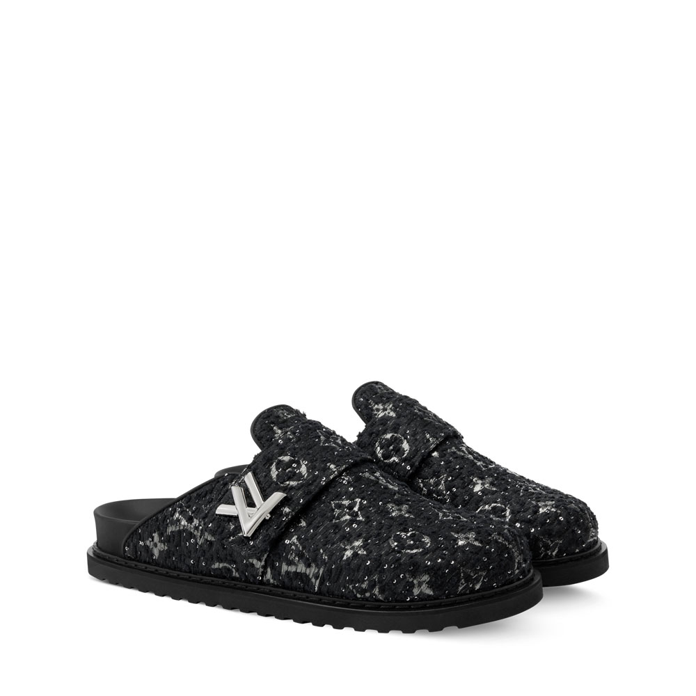 Louis Vuitton Cosy Flat Comfort Clog in Black 1AITLY: Image 1