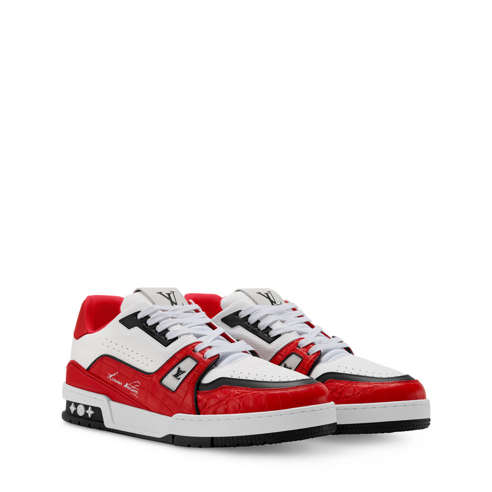 Louis Vuitton Trainer Sneaker in Red 1AIWIC: Image 1