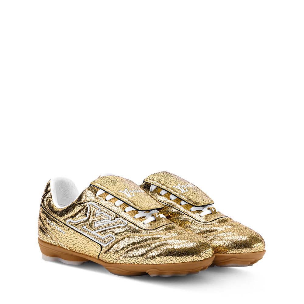 Louis Vuitton Footprint Soccer Sneaker in Gold 1AJALO: Image 1