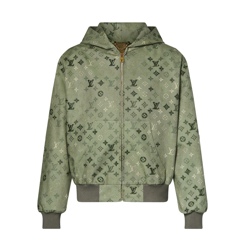 Louis Vuitton Monogram Embellished Hooded Blouson 1AJBAK: Image 1