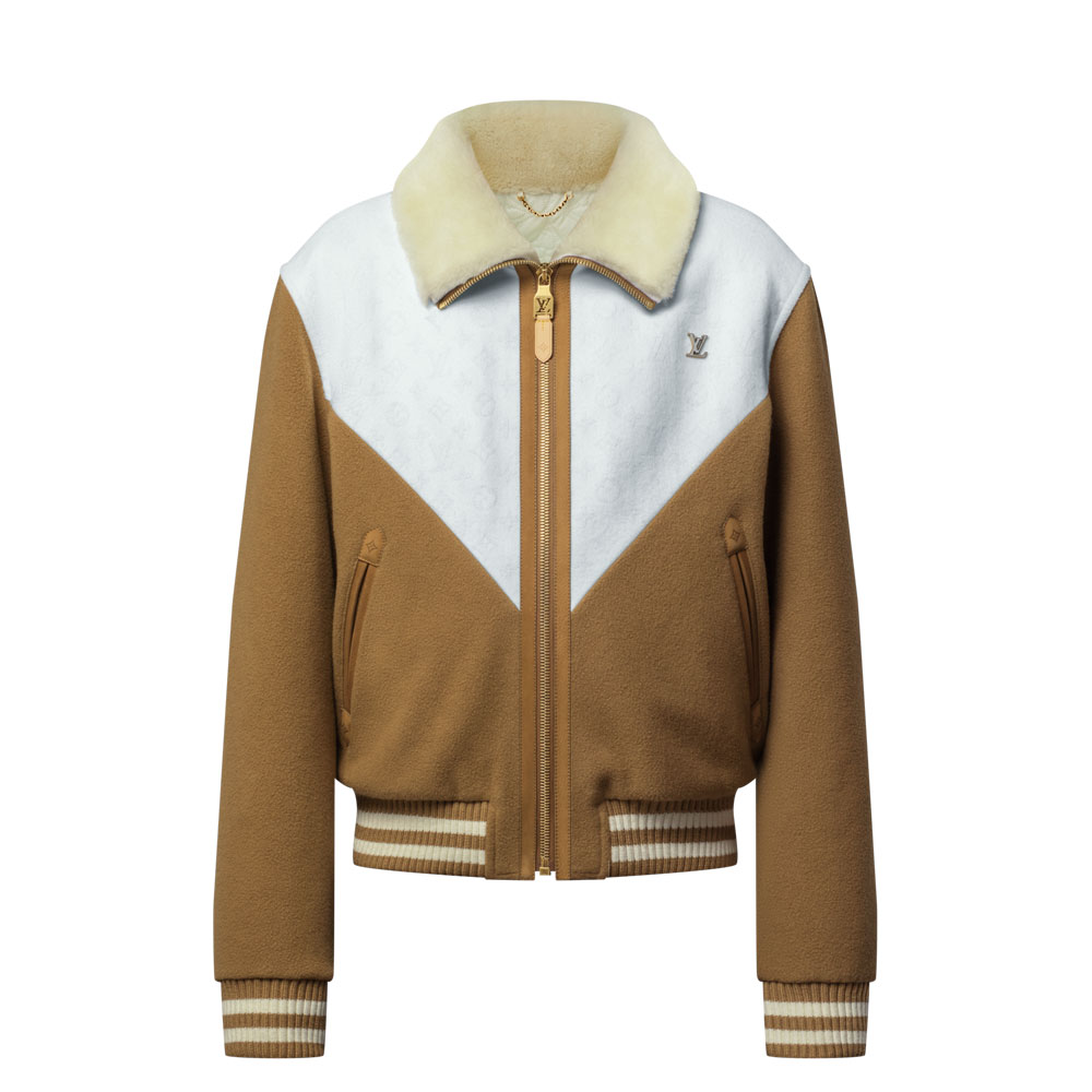 Louis Vuitton Monogram Blouson With Shearling Collar 1AJBD2: Image 1