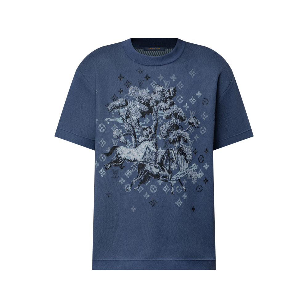 Louis Vuitton Short Sleeved Jacquard Crewneck 1AJBVD: Image 1