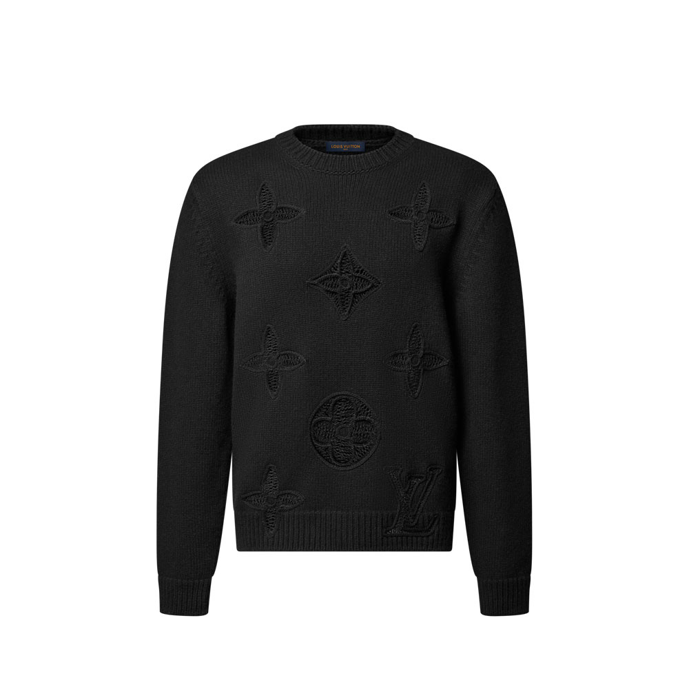 Louis Vuitton Embellished Knitted Crewneck 1AJBWX: Image 1