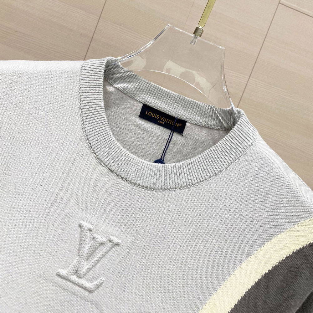 Louis Vuitton Graphic Cotton Jacquard Short-Sleeved Crewneck 1AJR72: Image 3