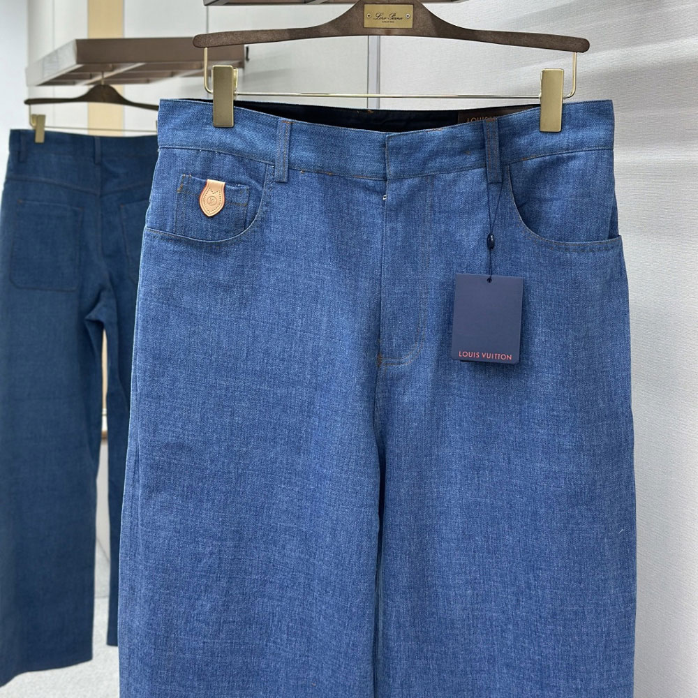 Louis Vuitton Silk-Blend Denim Pants 1AJSK5: Image 2