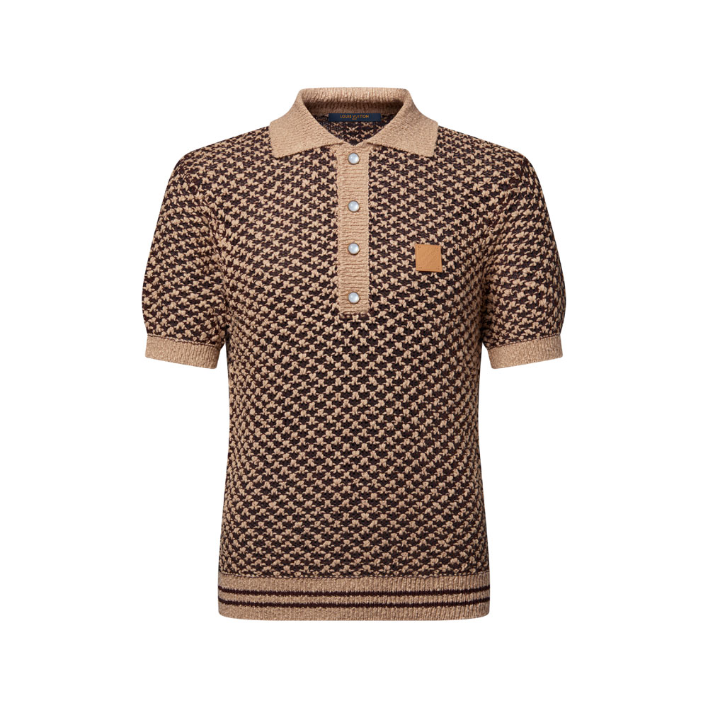 Louis Vuitton Short Sleeved Knitted Mesh Polo 1AJUUF: Image 1