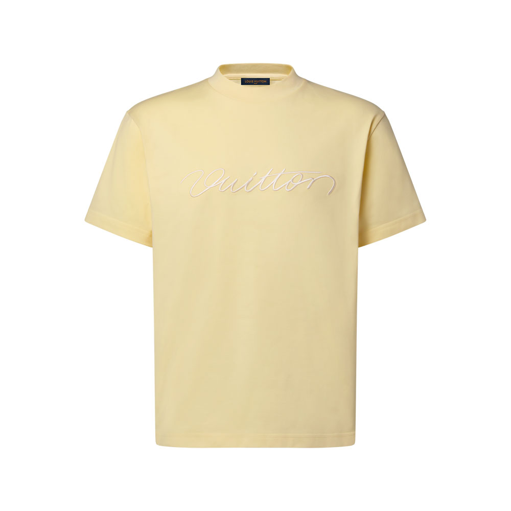 Louis Vuitton Embroidered Signature Short-Sleeved T-Shirt 1AJWY6: Image 1
