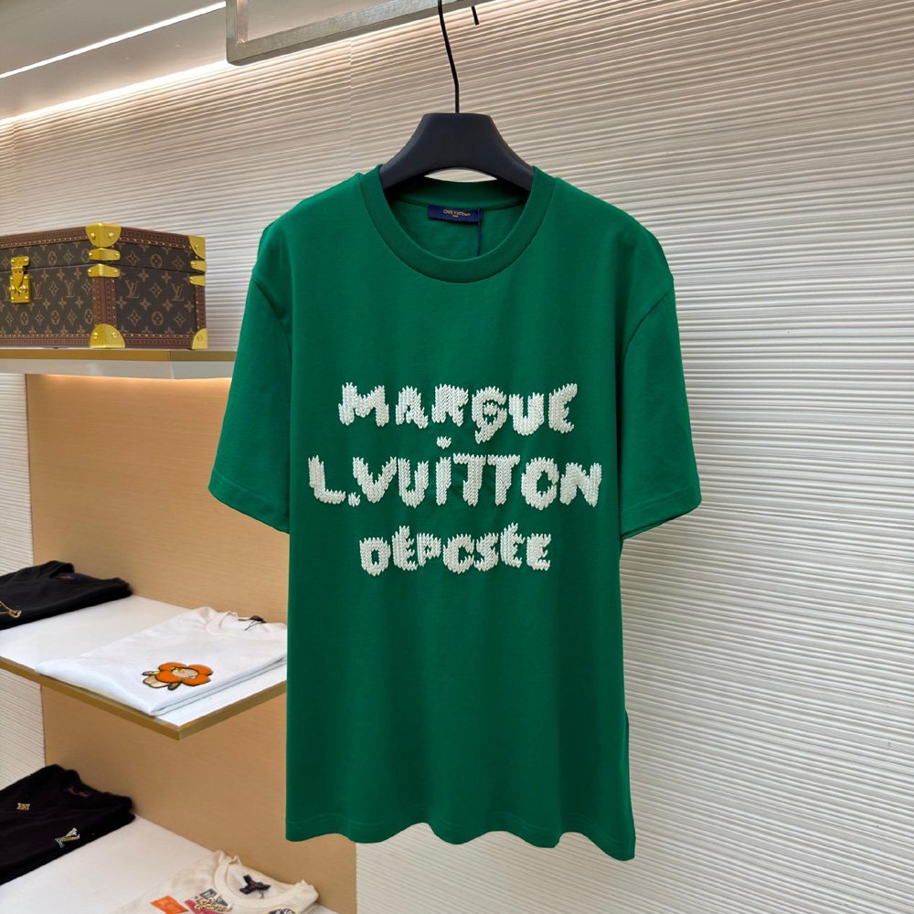 Louis Vuitton Embroidered Signature Short-Sleeved T-Shirt 1AK6I9: Image 1