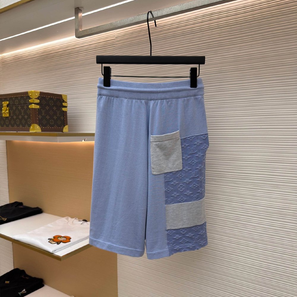 Louis Vuitton Knitted Patchwork Denim Shorts 1AK6Y2: Image 2