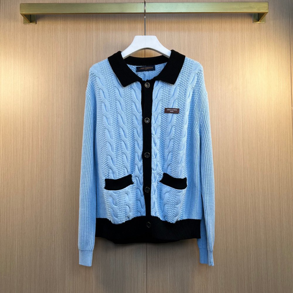 Louis Vuitton Cable-Knit Shirt Cardigan 1AK6YY: Image 1