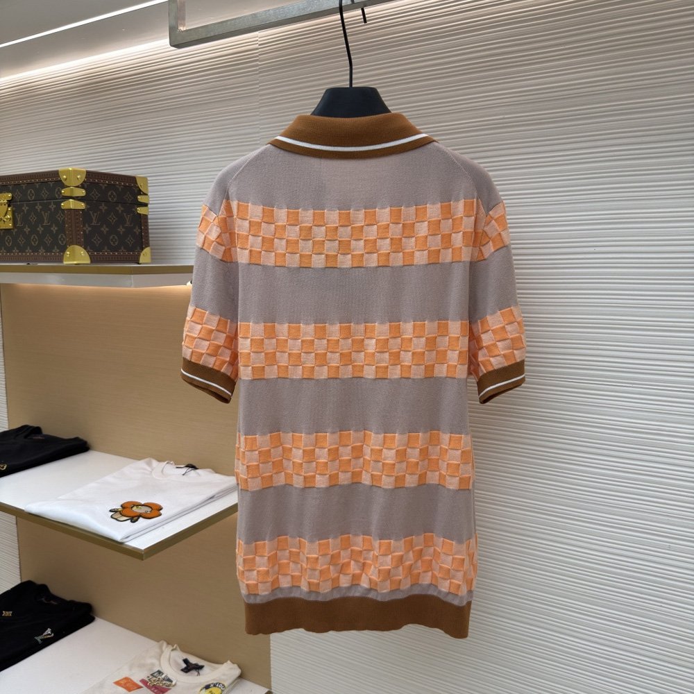 Louis Vuitton Damier Striped Polo Shirt 1AK6Z6: Image 2