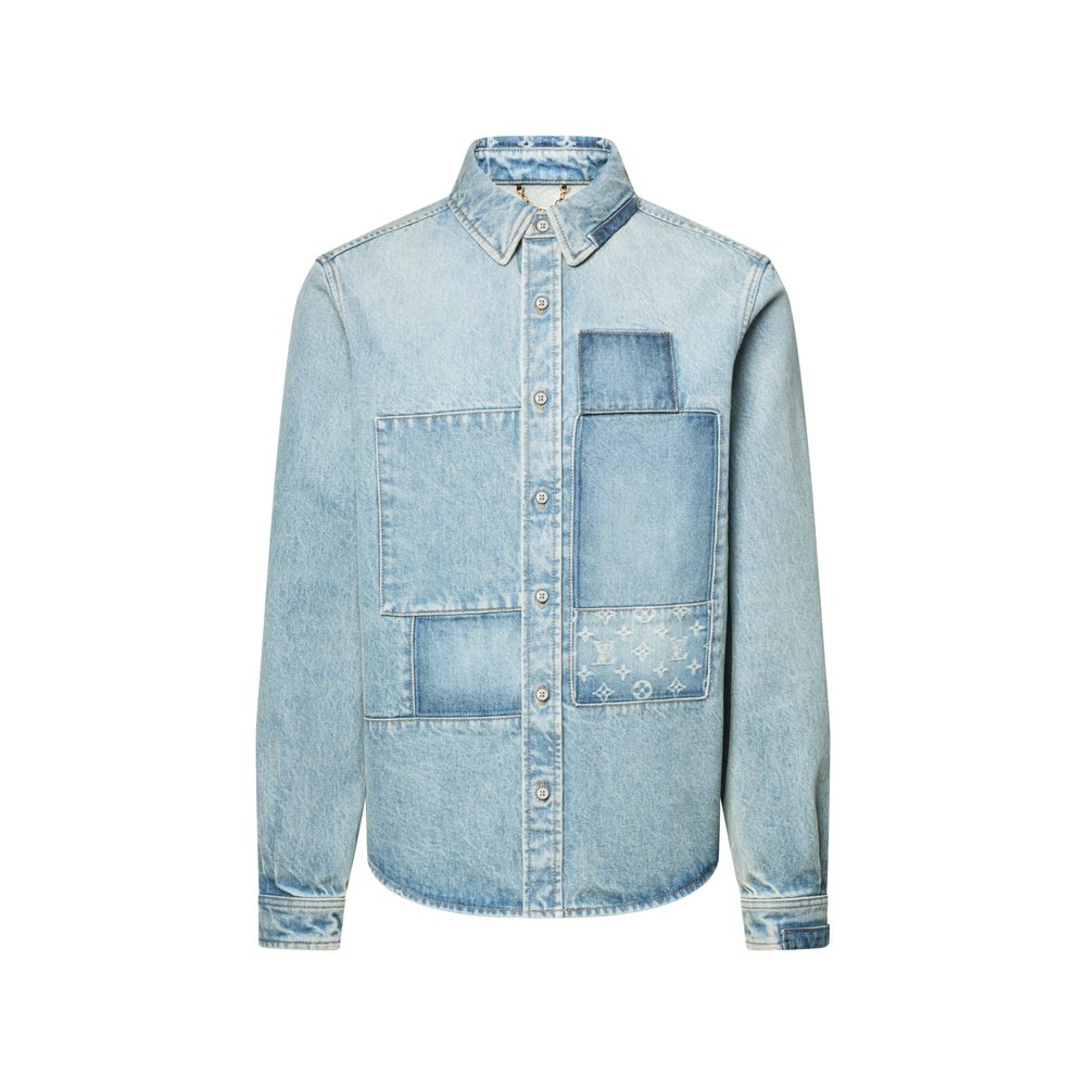 Louis Vuitton Signature Patchwork Denim Long-Sleeved Shirt 1AK7A6: Image 1