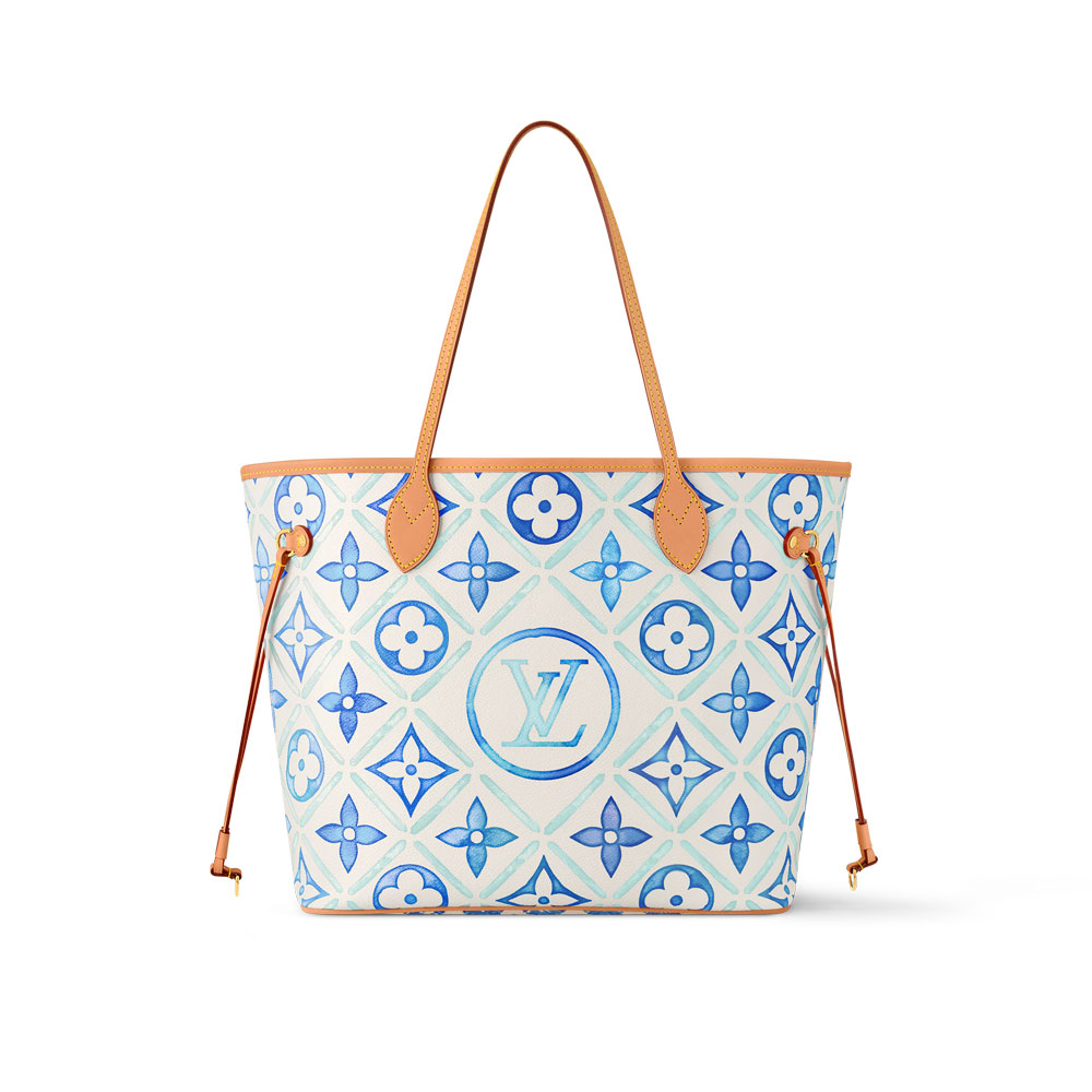 Louis Vuitton Neverfull MM Tote Bag in Monogram Canvas Blue M11263: Image 1