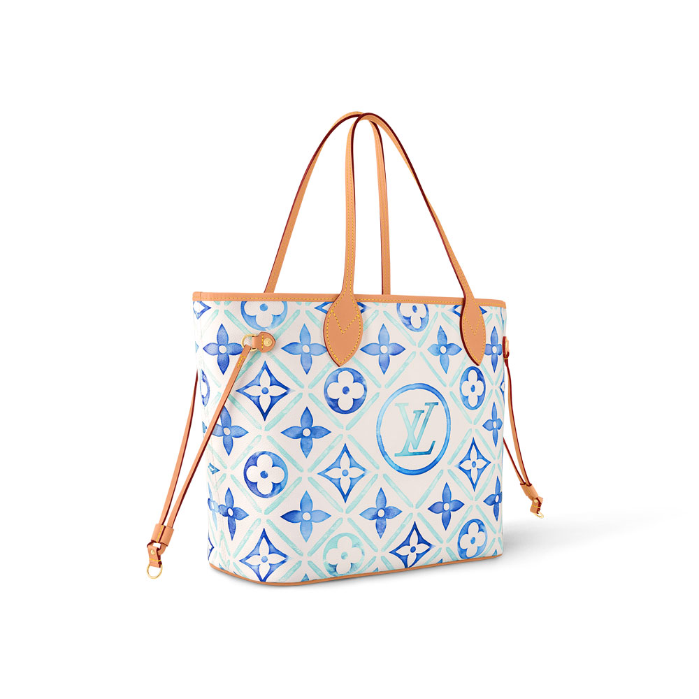 Louis Vuitton Neverfull MM Tote Bag in Monogram Canvas Blue M11263: Image 2