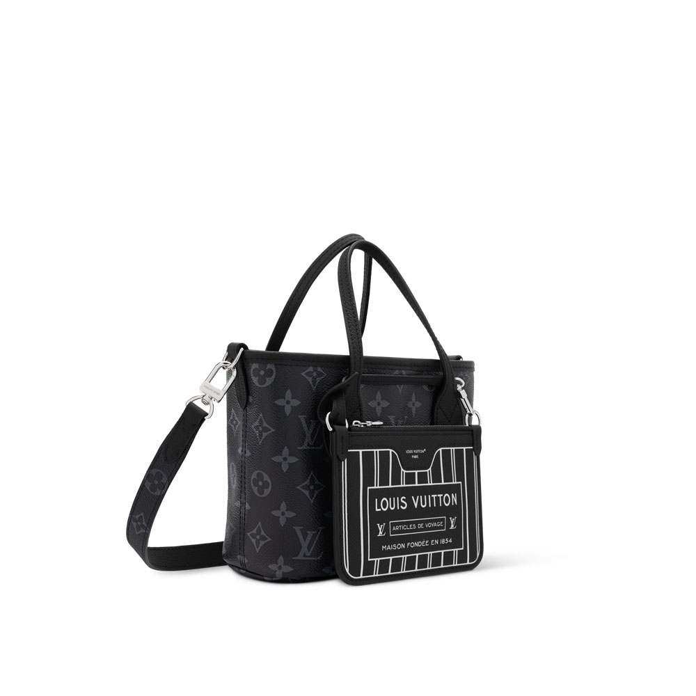 Louis Vuitton Neverfull Bandouliere Inside Out BB Monogram Eclipse M15210: Image 2